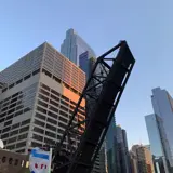 Rail bridge on the Chicago river.