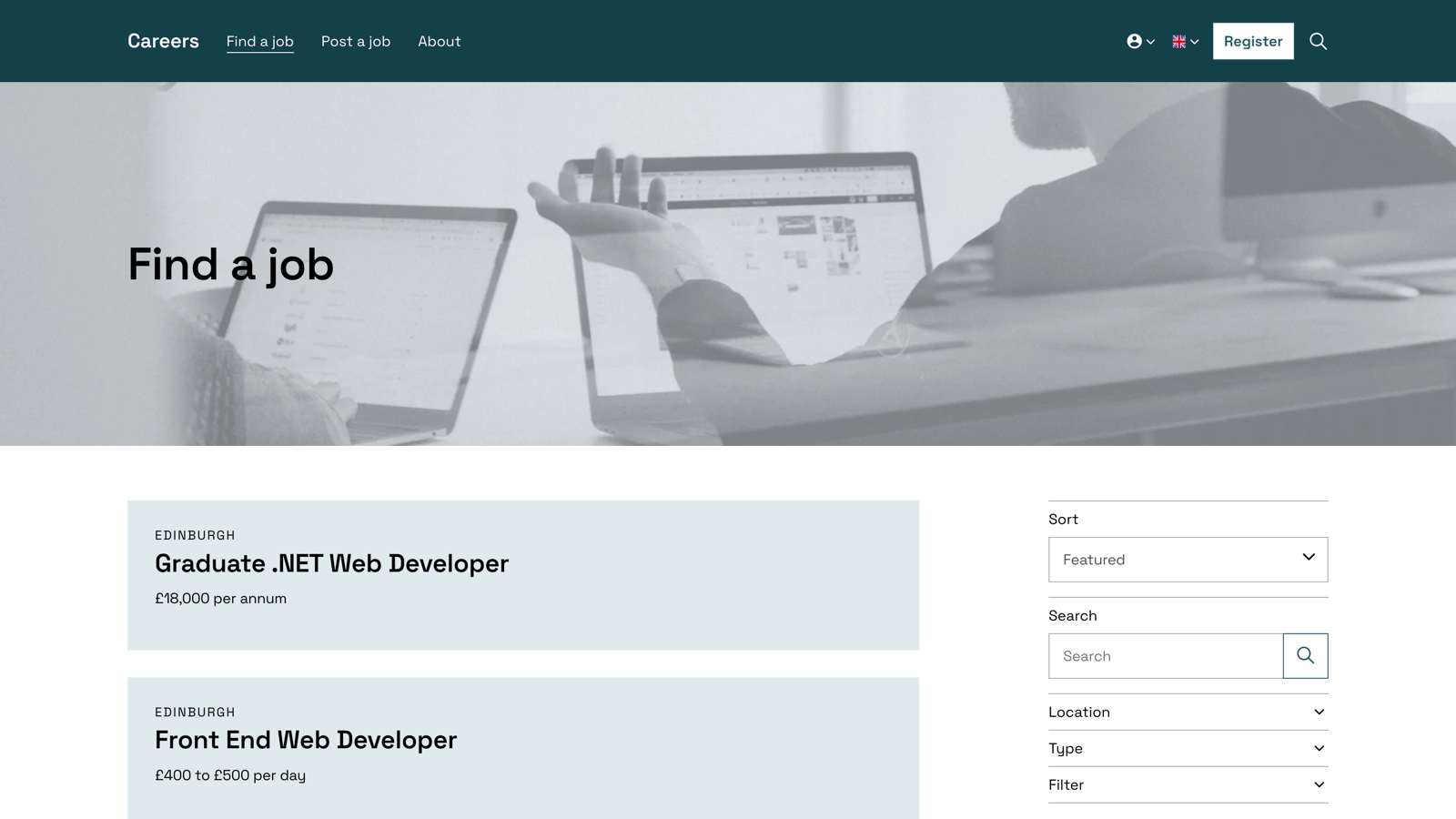 uSkinned for Umbraco Jobs Directory demo.