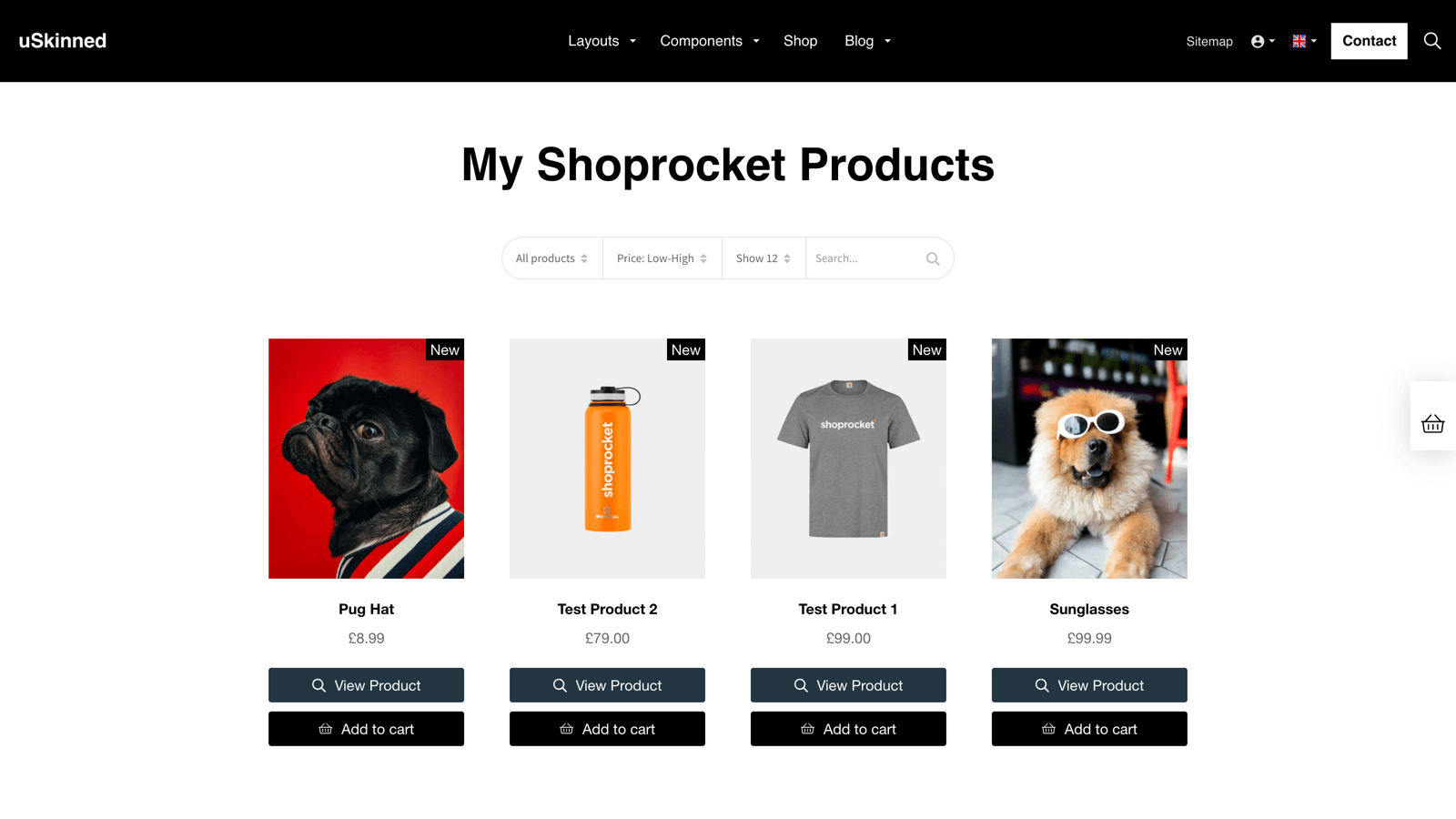 Embed Shoprocket with uSkinned for Umbraco.